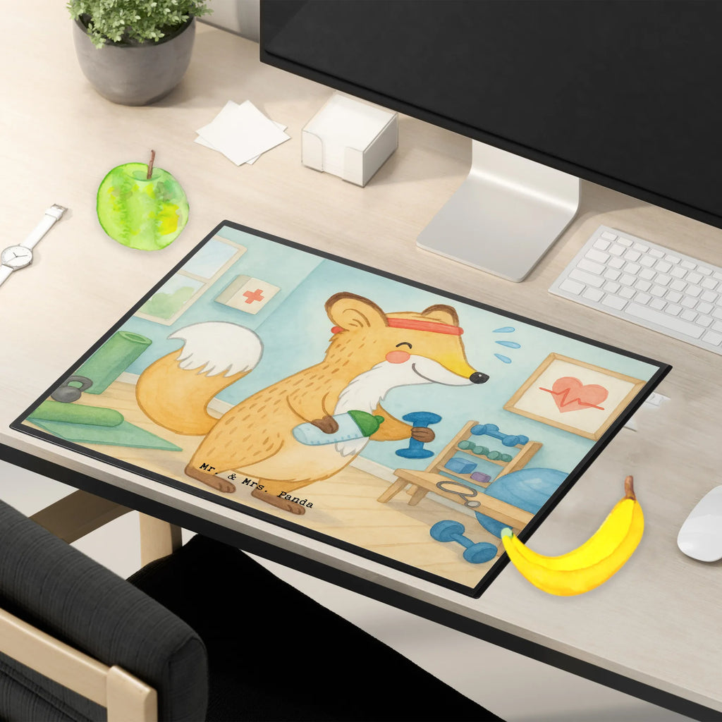 Schreibtischunterlage Fuchs Fitness Design Büroartikel, Schreibtisch Unterlagen, Schreibunterlage, Schreibtischunterlage Groß, Schreibtischauflage, Bürobedarf, Schreibwaren, Geschenk, Sport, Sportart, Hobby, Schenken, Danke, Dankeschön, Auszeichnung, Gewinn, Sportler, Sportclub, Fitness, Kraftsport, Sport treiben, Fitnessstudio