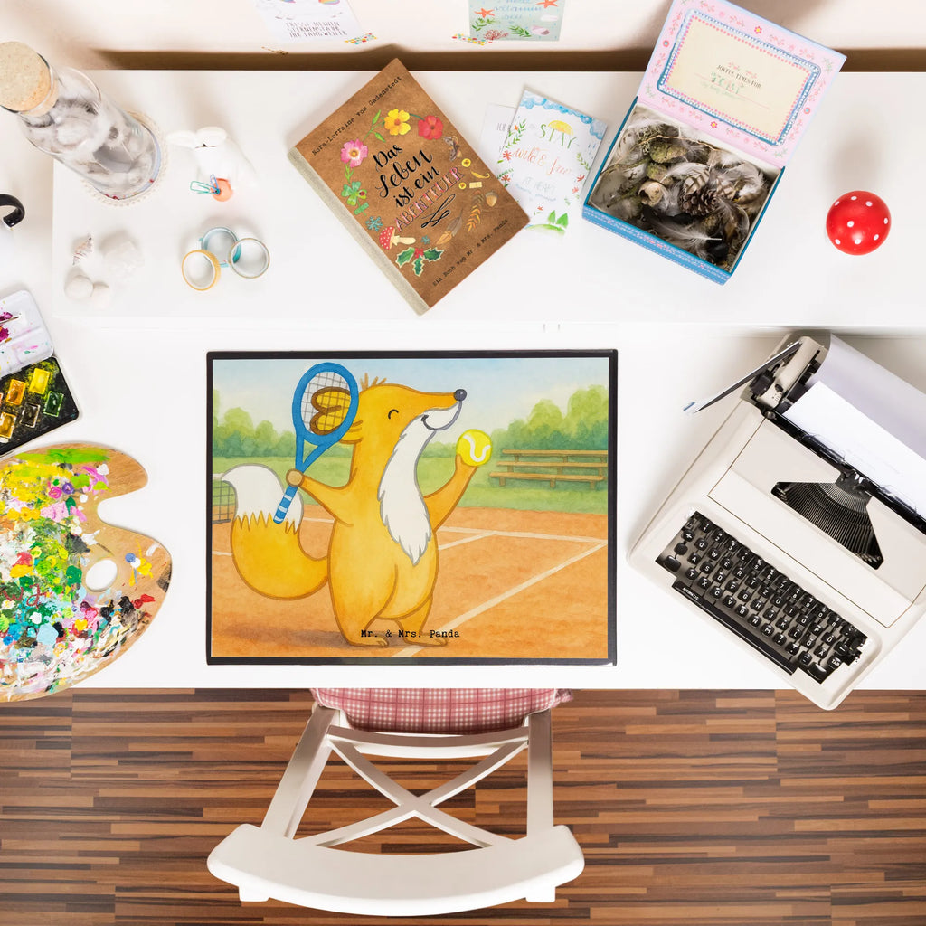 Schreibtischunterlage Fuchs Tennis spielen Design Schreibwaren, Schreibunterlage, Büroartikel, Schreibtischunterlage Groß, Schreibtischauflage, Bürobedarf, Schreibtisch Unterlagen, Geschenk, Sport, Sportart, Hobby, Schenken, Danke, Dankeschön, Auszeichnung, Gewinn, Sportler, Tennisverein, Tennis Turnier, Tennis spielen, Tennisclub, Ballsportart