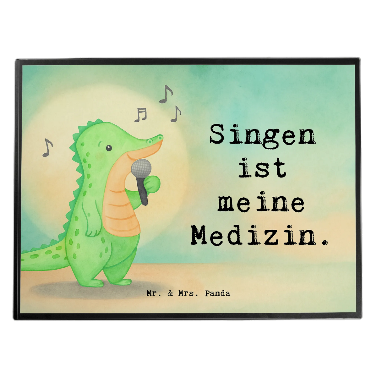 Desk pad crocodile To sing Design Gift, giving, thank you, award, profit, athlete, live performance, hobby singers, vocals, Singing