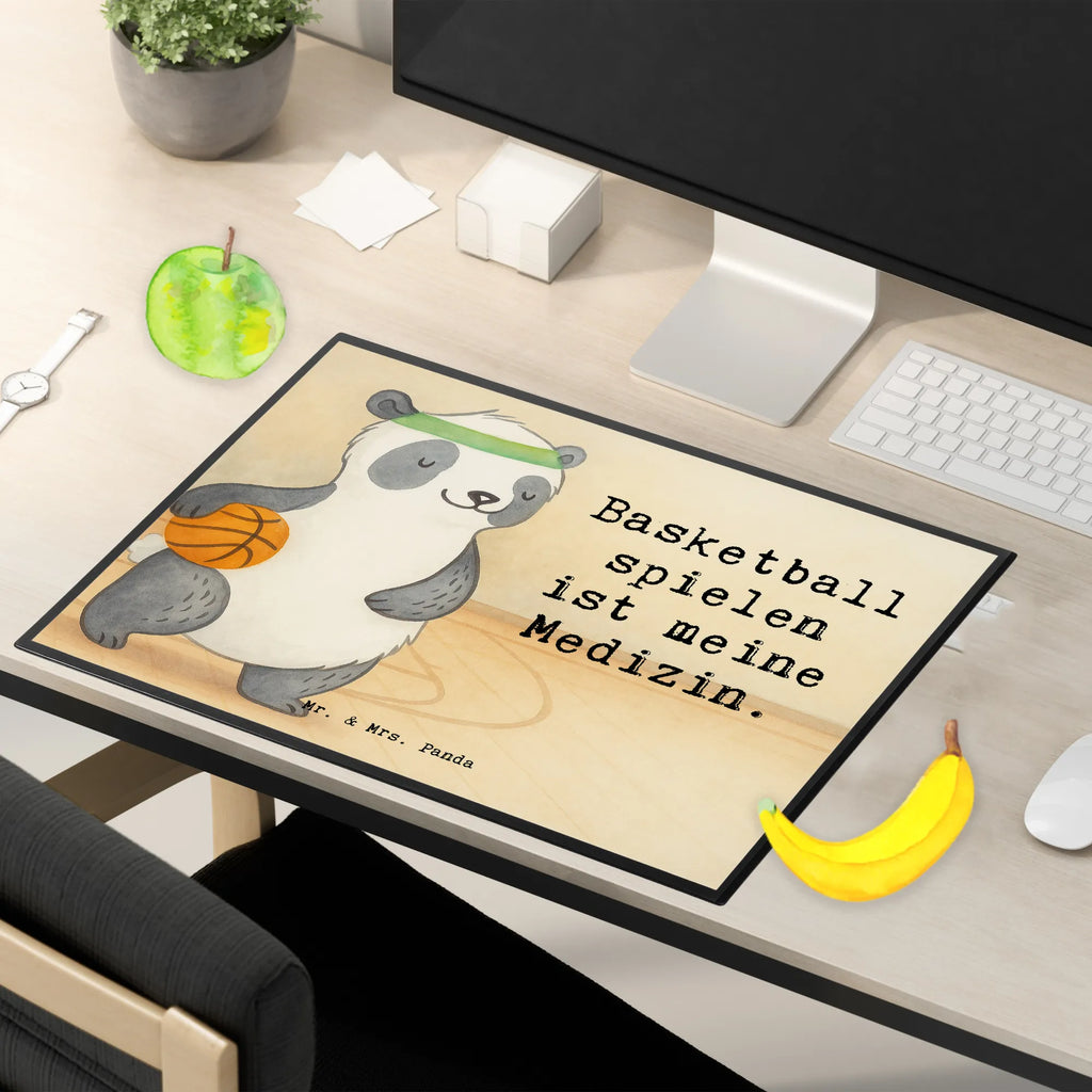 Schreibtischunterlage Panda Basketball Design Bürobedarf, Schreibtisch Unterlagen, Schreibtischunterlage Groß, Schreibwaren, Büroartikel, Schreibunterlage, Schreibtischauflage, Geschenk, Sport, Sportart, Hobby, Schenken, Danke, Dankeschön, Auszeichnung, Gewinn, Sportler, Basketball Verband, Basketball Verein, Basketballplatz, Basketball