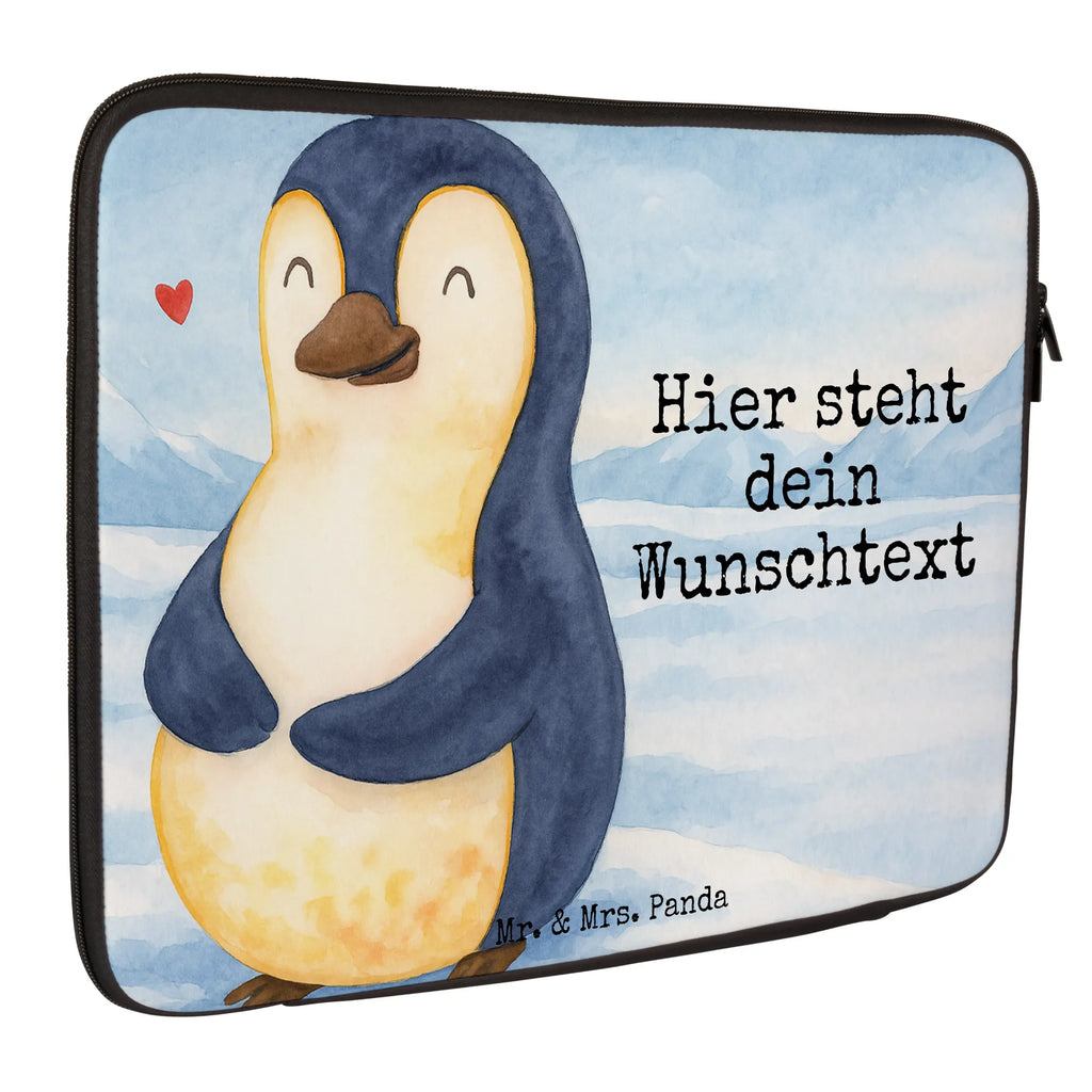 Personalisierte Notebook Tasche Pinguin Diät Design
