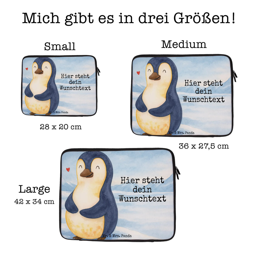 Personalisierte Notebook Tasche Pinguin Diät Design
