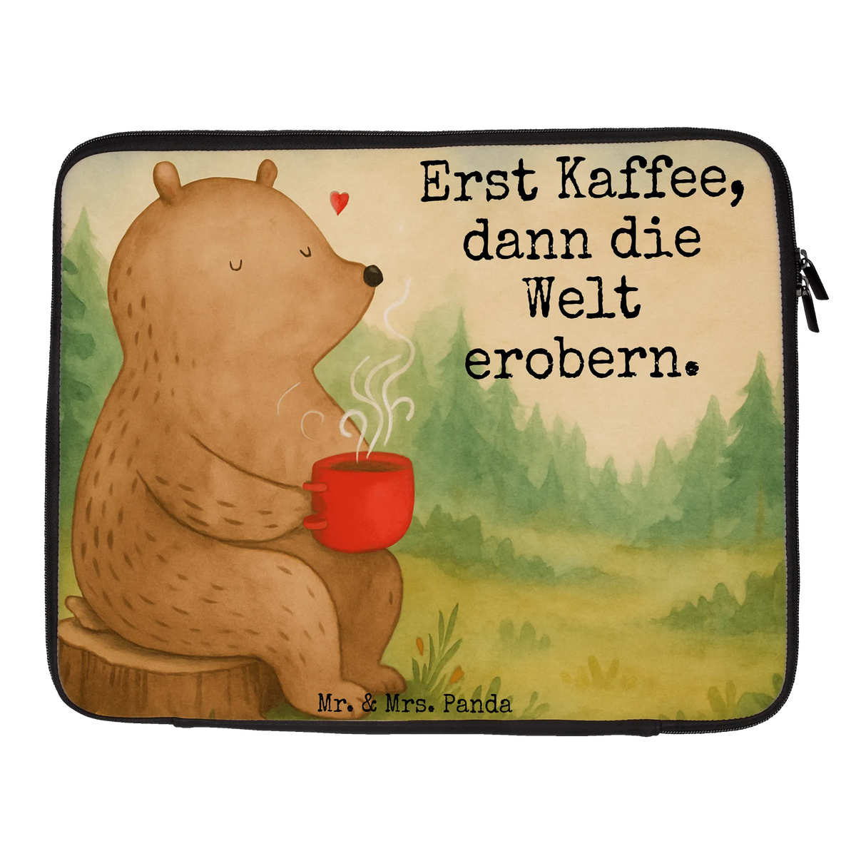 Laptop Bag bear Coffee Design teddy bear, cuddly toy, good morning, morning routine, conquer the world, save the world, bears