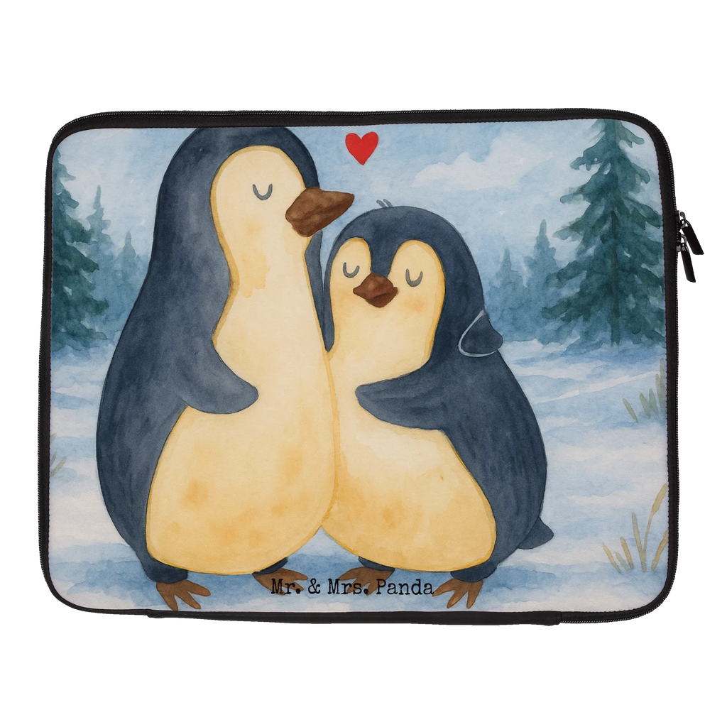 Notebook Tasche Pinguin umarmen Design