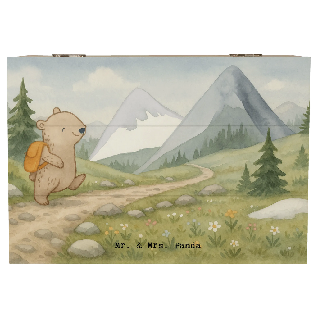 Holzkiste Bär Bergsteigen Design Schatulle, Erinnerungsbox, Schatzkiste, Geschenkdose, Kiste, Erinnerungskiste, Truhe, Dekokiste, Aufbewahrungsbox, Holzkiste, XXL, Geschenkbox, Geschenk, Sport, Sportart, Hobby, Schenken, Danke, Dankeschön, Auszeichnung, Gewinn, Sportler, wandern, Alpinismus, Trekking, Bergsteigen, Bergsport, Alpinwandern