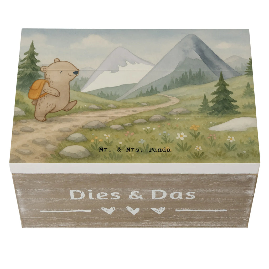 Holzkiste Bär Bergsteigen Design Schatulle, Erinnerungsbox, Schatzkiste, Geschenkdose, Kiste, Erinnerungskiste, Truhe, Dekokiste, Aufbewahrungsbox, Holzkiste, XXL, Geschenkbox, Geschenk, Sport, Sportart, Hobby, Schenken, Danke, Dankeschön, Auszeichnung, Gewinn, Sportler, wandern, Alpinismus, Trekking, Bergsteigen, Bergsport, Alpinwandern