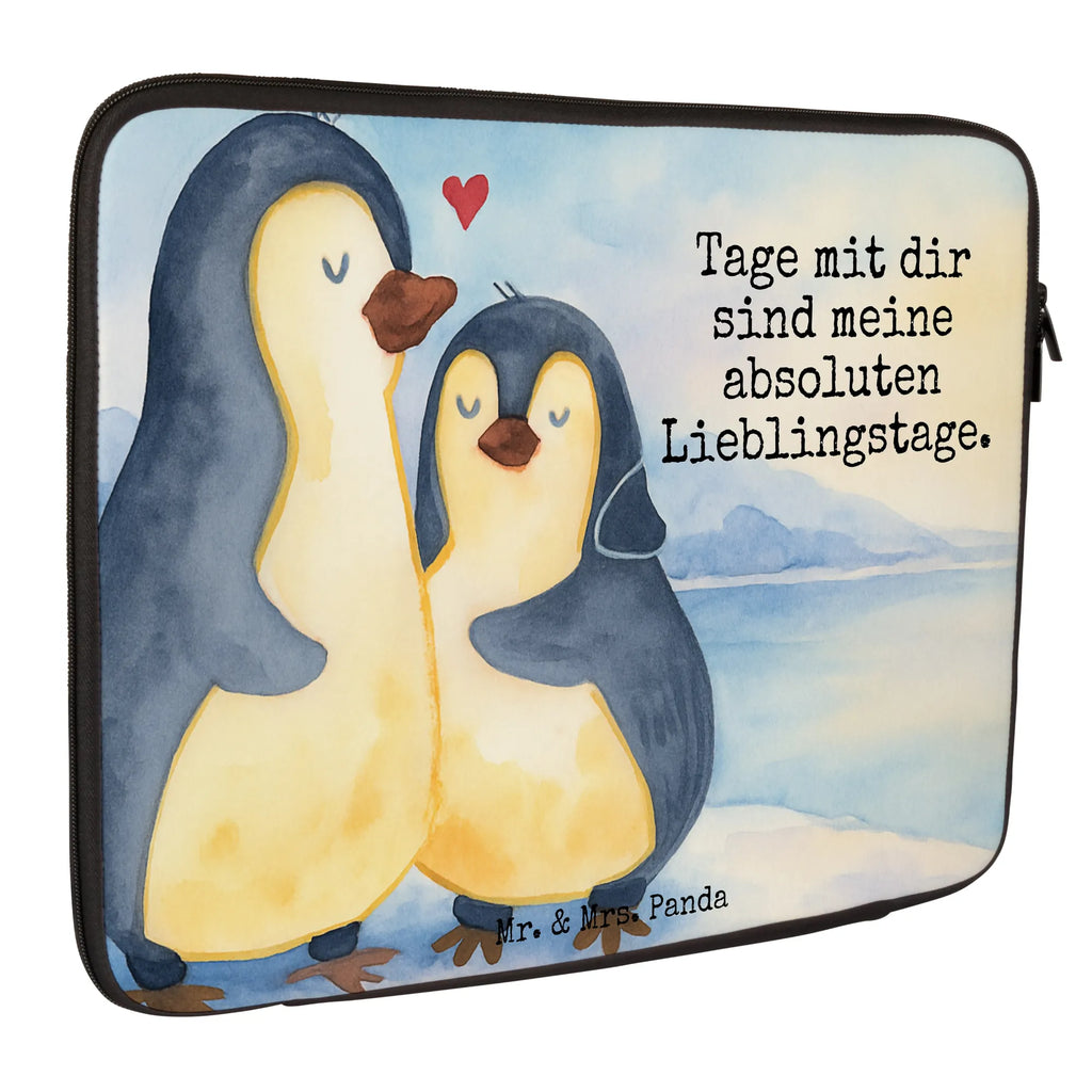 Notebook Tasche Pinguin umarmen Design