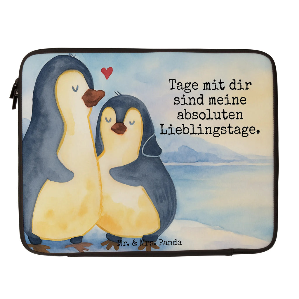 Notebook Tasche Pinguin umarmen Design