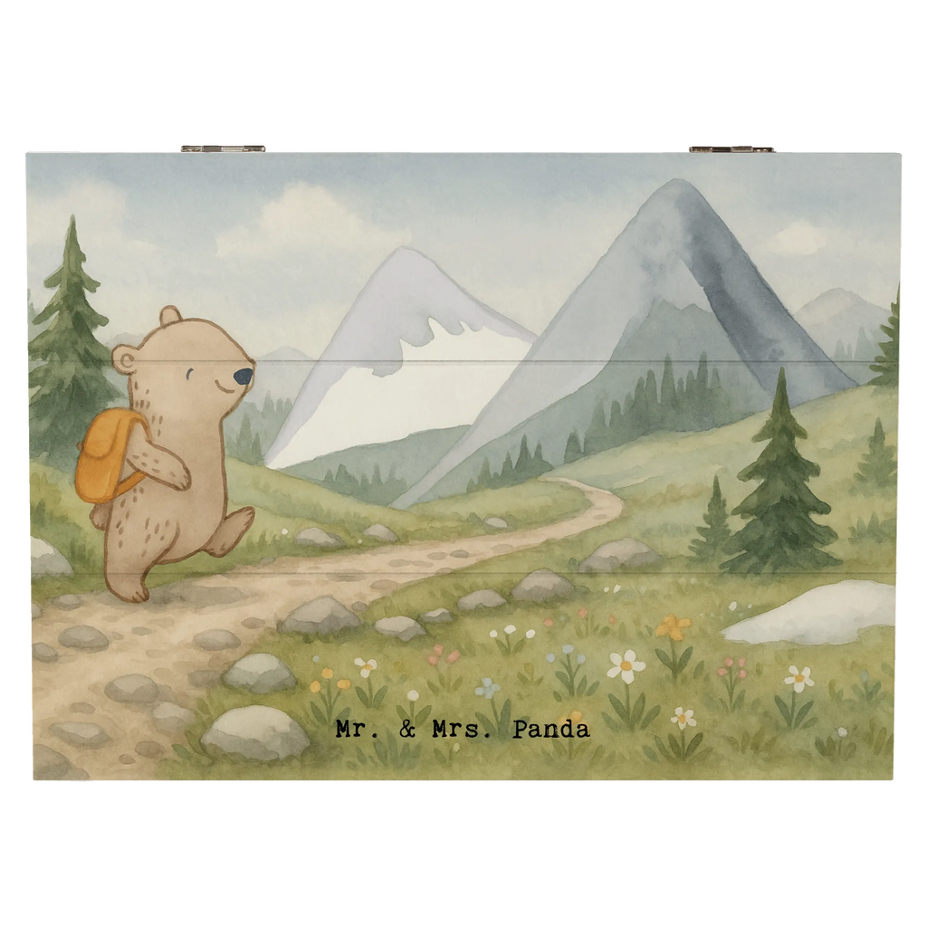 Holzkiste Bär Bergsteigen Design Schatulle, Erinnerungsbox, Schatzkiste, Geschenkdose, Kiste, Erinnerungskiste, Truhe, Dekokiste, Aufbewahrungsbox, Holzkiste, XXL, Geschenkbox, Geschenk, Sport, Sportart, Hobby, Schenken, Danke, Dankeschön, Auszeichnung, Gewinn, Sportler, wandern, Alpinismus, Trekking, Bergsteigen, Bergsport, Alpinwandern