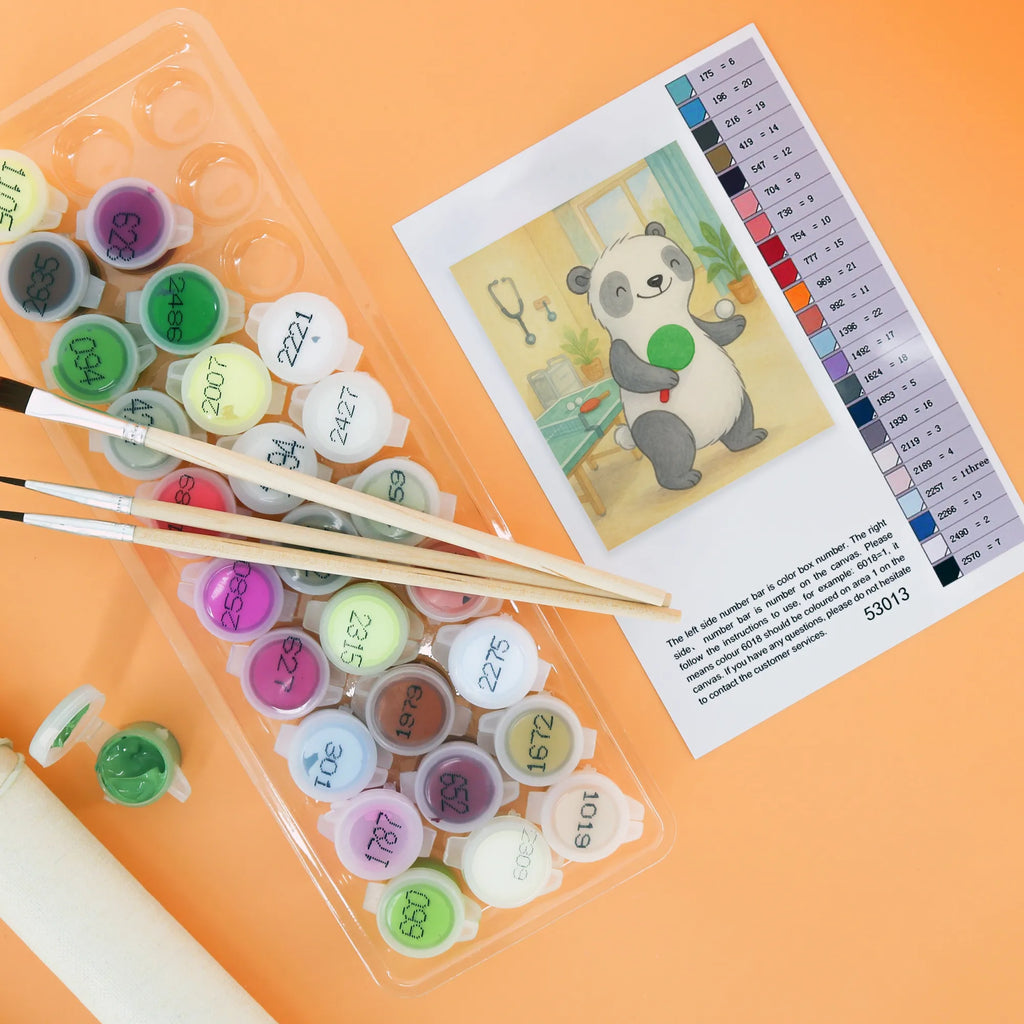 Paint by Numbers panda table tennis Design Baseln, Bastelidee, Malen nach Zahlen, Malen, Künstler, DIY, Kunstwerk, Kreativität, Ausmalbild, Geschenk, Sport, Sportart, Hobby, Schenken, Danke, Dankeschön, Auszeichnung, Gewinn, Sportler, Tischtennis Bund, Ballsport, Tischtennis, Tischtennis Verein