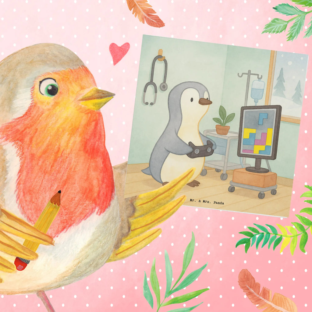 Deluxe Karte Pinguin Zocken Design Hochwertige Grußkarte, Karte, Klappkarte, Geburtstagskarte, Grußkarte, Einladungskarte, Hochzeitskarte, Hochwertige Klappkarte, Glückwunschkarte, Geschenk, Sport, Sportart, Hobby, Schenken, Danke, Dankeschön, Auszeichnung, Gewinn, Sportler, Zocken, Videospiele, Gaming, Videogames