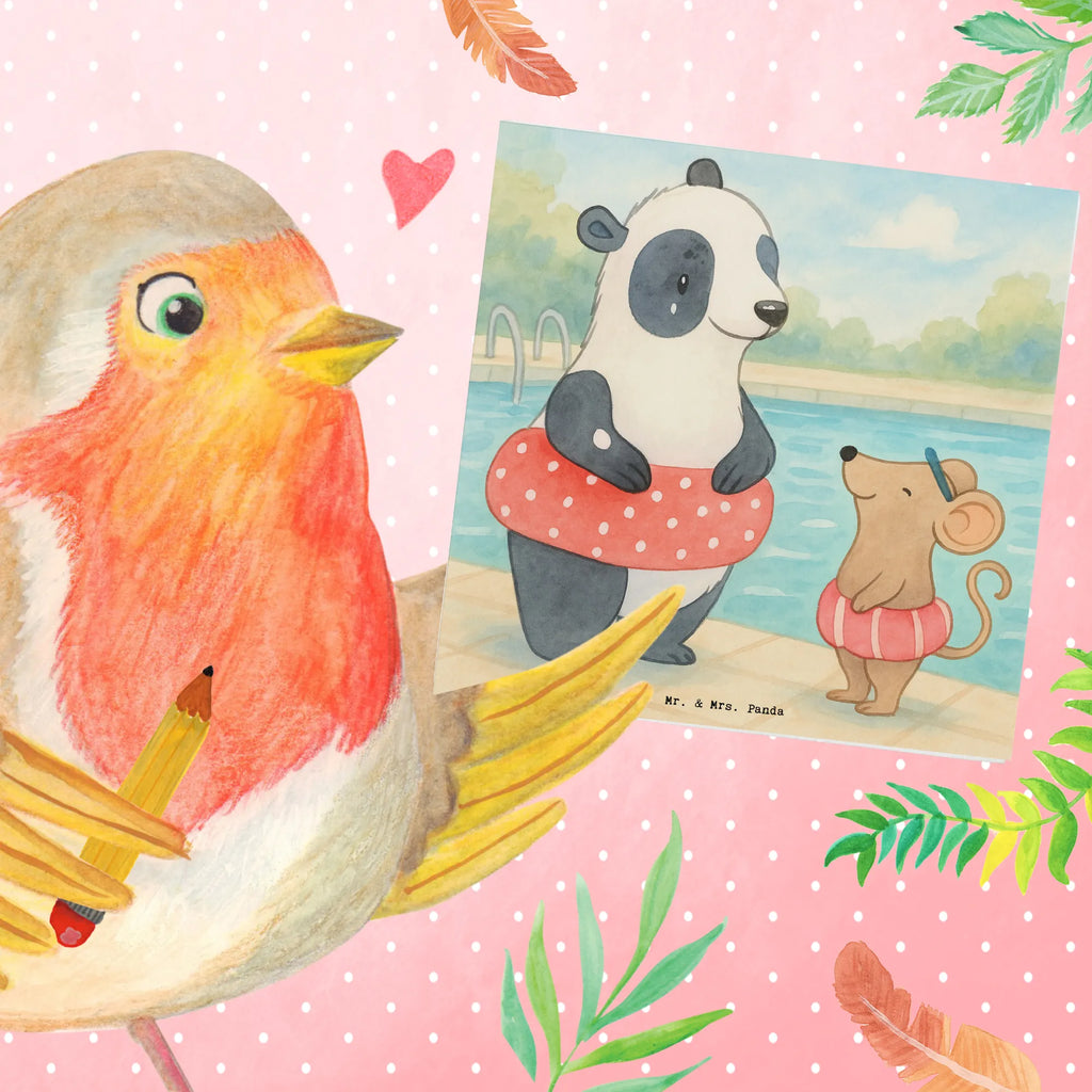 Deluxe Karte Otter Schwimmen Design Klappkarte, Hochwertige Klappkarte, Geburtstagskarte, Karte, Grußkarte, Einladungskarte, Hochzeitskarte, Hochwertige Grußkarte, Glückwunschkarte, Geschenk, Sport, Sportart, Hobby, Schenken, Danke, Dankeschön, Auszeichnung, Gewinn, Sportler, Schwimmen, Wassersport, Schwimmkurs