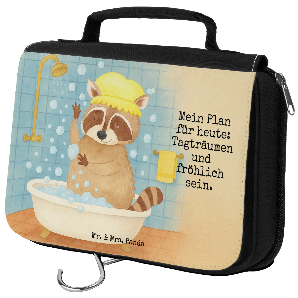 Kulturbeutel Waschbär Design badtasche, Kosmetikbeutel, Necessaire, beautycase, Reisebeutel, Kulturtasche, Waschbeutel, hygienetasche, Schminkbeutel, beauty case, Schminktasche, Waschtasche, Reise-Kulturtasche, Kosmetiktasche, kulturtäschchen, Toilettentasche, Kulturbeutel, kosmetiktäschchen, duschbeutel, hygienebeutel, Make-Up Tasche, Lustige Sprüche, Tiere, Tiermotive, Gute Laune, Fröhlich, Waschbär, Tagträumen, Plan, Waschen, Seifenblasen
