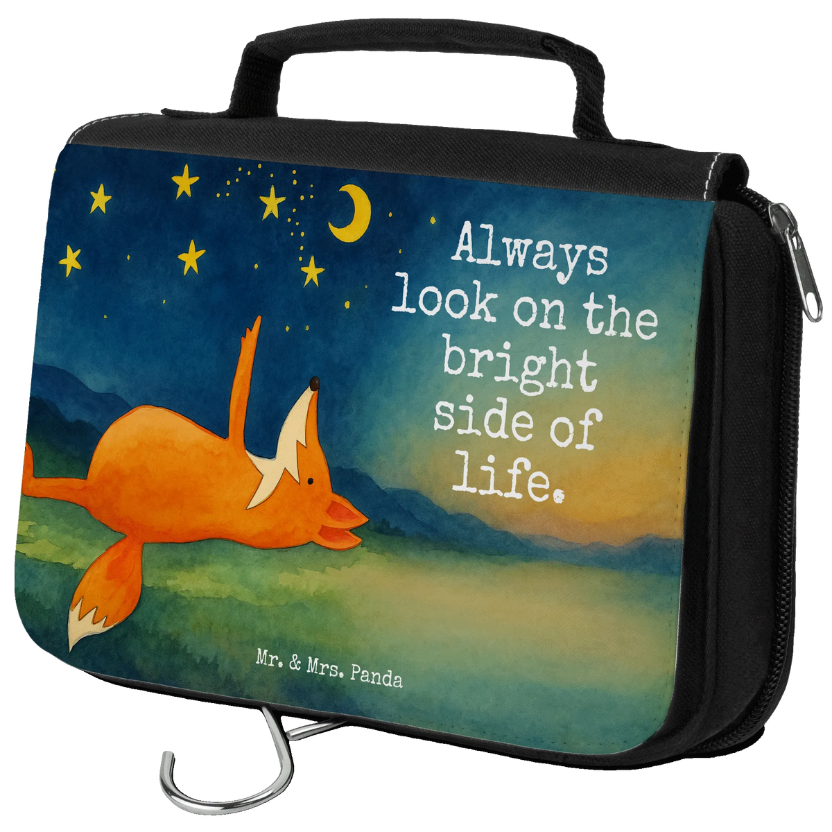Wash bag Fox Stars Design animal lover, foxes, forest wildlife, clever as a fox, words of consolation, Saying positive, Romance, Saying beautiful