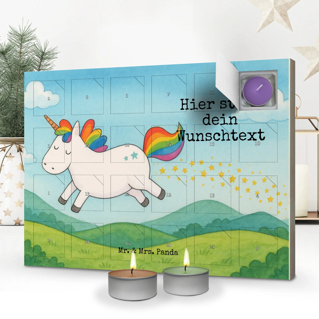 Personalisierter Duftkerzen Adventskalender Einhorn Happy Design Personalisierter Duftkerzen Adventskalender, Unicorn, Einhorn, Einhörner, Einhorn Deko, Lebensfreude, glücklich, Witzig, Lächeln, Spannend, Fröhlich, Spaß, Freude, Lachen