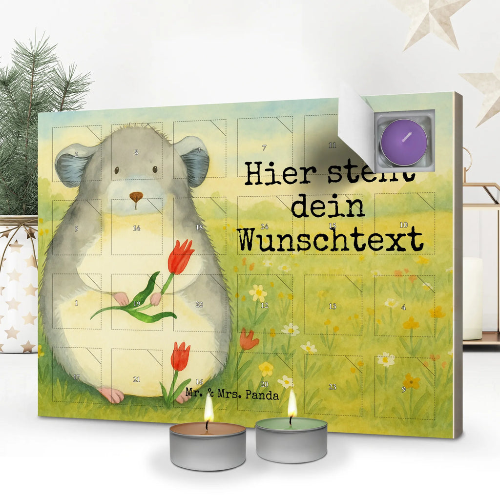 Personalisierter Duftkerzen Adventskalender Chinchilla Blume Design Personalisierter Duftkerzen Adventskalender, Lustige Sprüche, Tiere, Tiermotive, Gute Laune, Kummer, traurig sein, Büroalltag, Liebeskummer, Büro, Chinchillas, Depressionen, Glücklichsein, Chinchilla, Chaos