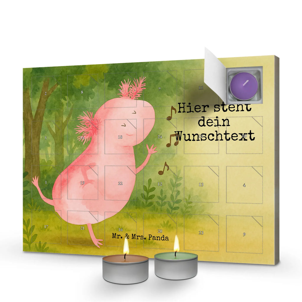 Personalisierter Duftkerzen Adventskalender Axolotl Tanzen Design Personalisierter Duftkerzen Adventskalender, Axolotl, Molch, Dachschaden, Lurch, Beste Freundin, Sterne, Schwanzlurch, Axolot, Lurche, Freundin, Verrückt