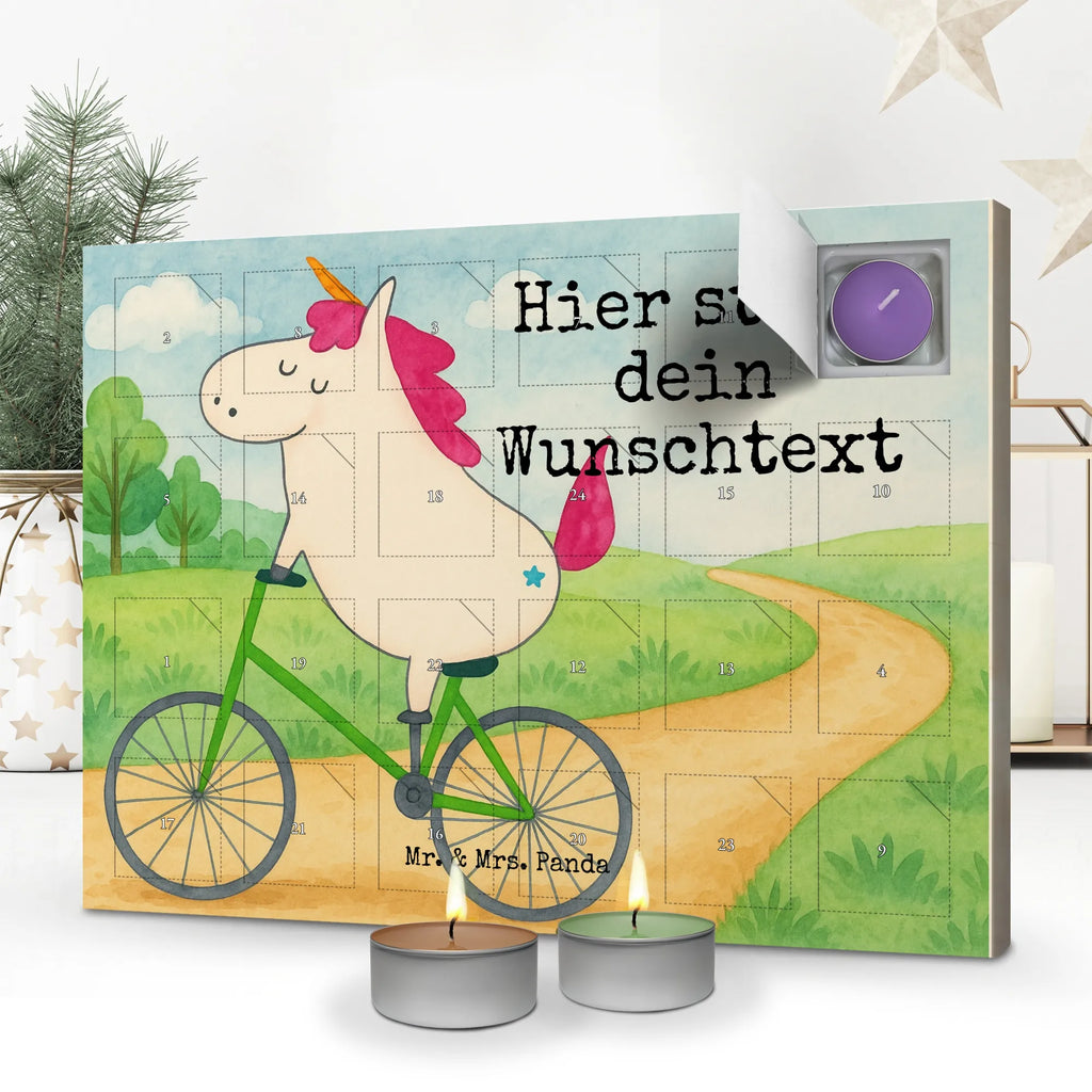 Personalisierter Duftkerzen Adventskalender Einhorn Radfahrer Design Personalisierter Duftkerzen Adventskalender, Unicorn, Einhorn, Einhörner, Einhorn Deko, Kummer, Bike, Feenstaub, Rad, Liebeskummer, Radfahrer, Konfetti, Radfahren, Luxusproblem
