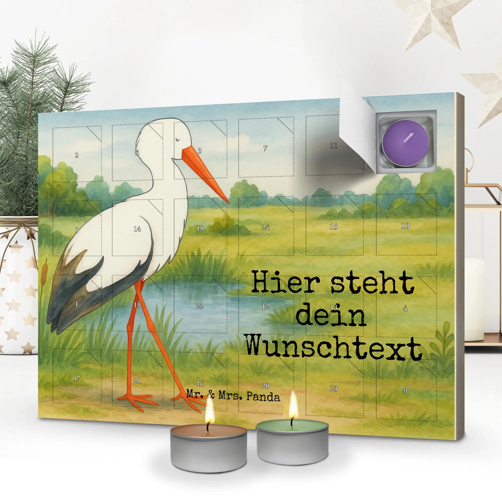 Personalisierter Duftkerzen Adventskalender Storch Design Personalisierter Duftkerzen Adventskalender, Lustige Sprüche, Tiere, Tiermotive, Gute Laune, Schwangerschaft, Mutter Werden, Babybauch, Geburt, Schwanger, Baby, Mütter, Storch, Mutter, Störche