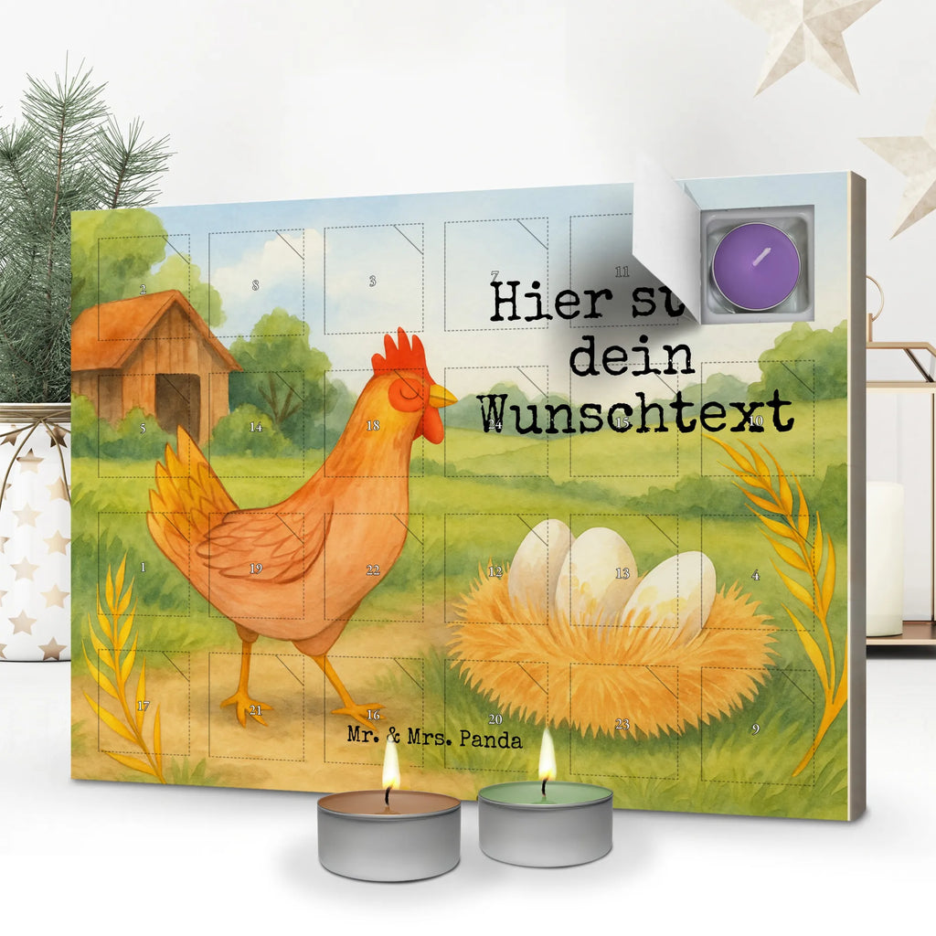 Personalisierter Duftkerzen Adventskalender Huhn Stolz Design Personalisierter Duftkerzen Adventskalender, Bauernhof, Hoftiere, Landwirt, Landwirtin, Spruch, Schwangerschaft, Geburt, Hof, Landleben, Hühner, Henne, Motivation, Hahn, Eier, Magie