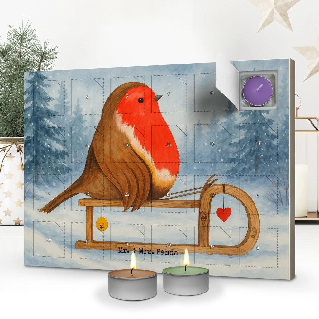 Scented candle advent calendar robin Sleds Design Winter, Christmas, Christmas time, snow, sleigh, bird