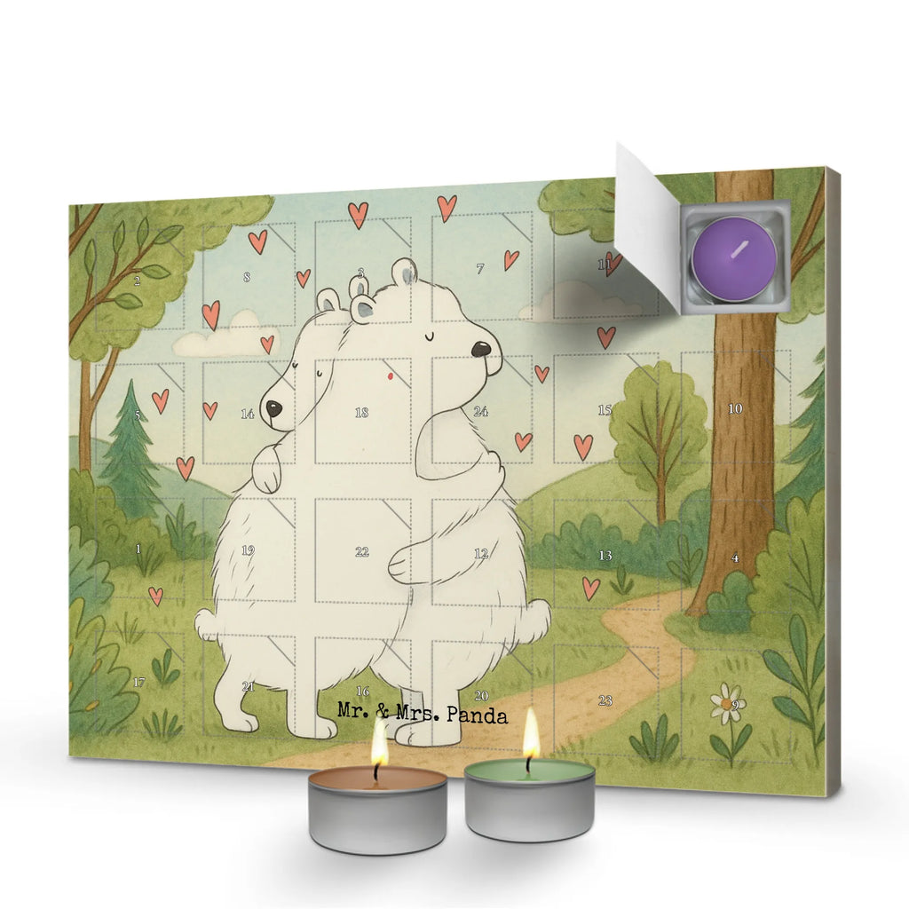 Scented candle advent calendar Icebear Embrace Design small animals, cute, funny, cute animal motives, hand drawn, small world, funny sayings, good mood, happy, gifts, gift ideas, special gifts, animal lover, card