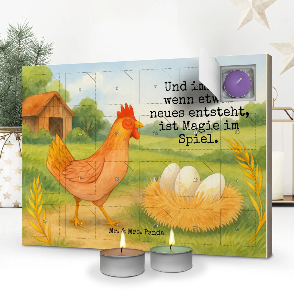 Scented candle advent calendar Chicken Proud Design farm, farm animals, animals, saying, cock, eggs, yard, country life, chicken, magic, hen, birth, pregnancy, motivation