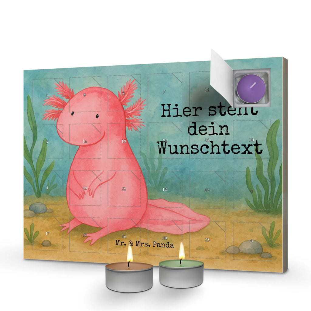 Personalisierter Duftkerzen Adventskalender Axolotl Niedlich Design Personalisierter Duftkerzen Adventskalender, Axolotl, Molch, Liebe, Vergnügt, Axolot, Fröhlich, Lebensstil, Zufrieden, Weisheit, Freundin, Lebensweisheit