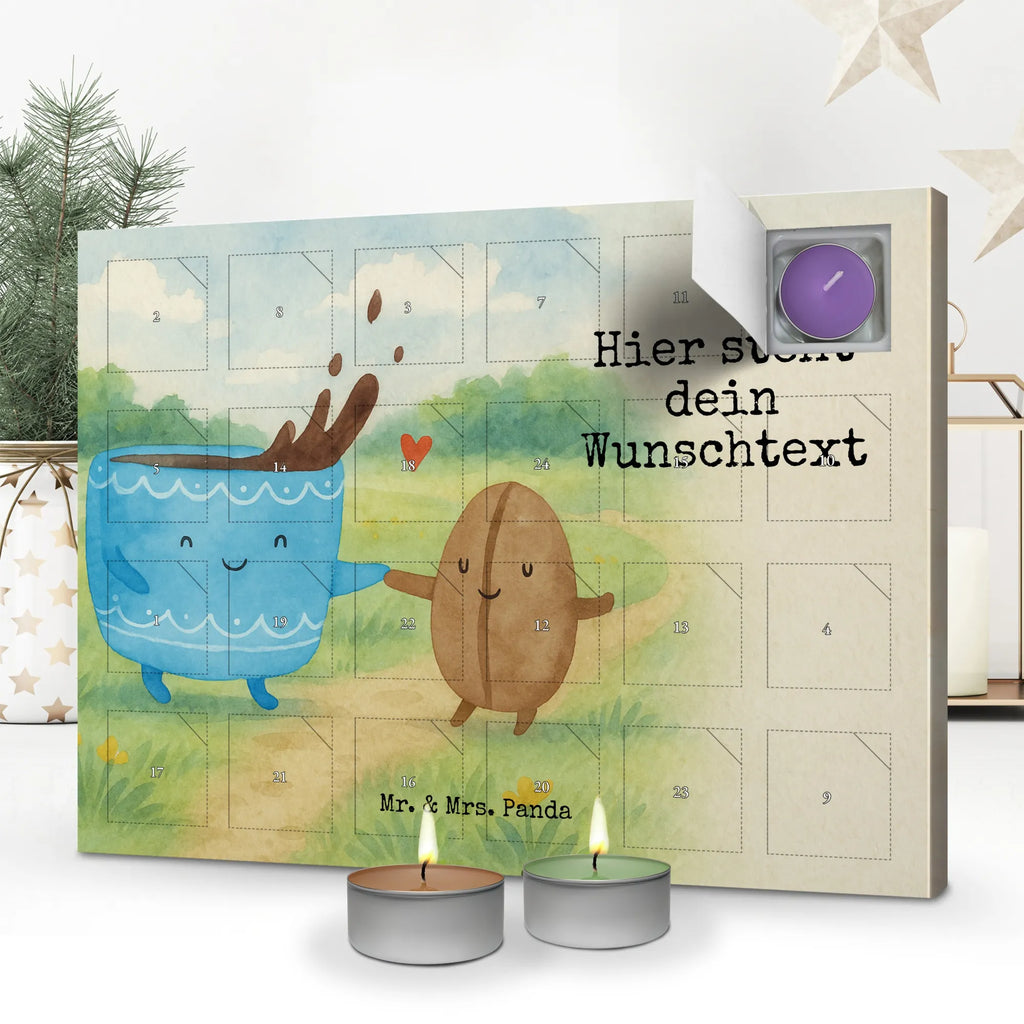 Personalisierter Duftkerzen Adventskalender Kaffee Bohne Design Personalisierter Duftkerzen Adventskalender, Lustige Sprüche, Tiere, Tiermotive, Gute Laune, Genuss, Kaffeebohne, Kaffee, Zufriedenheit, Glück