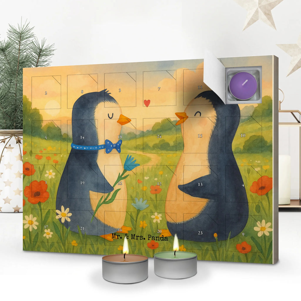 Scented candle advent calendar Penguin pair Design Penguin, North Pole, Winter, Penguins, love, wedding gift, engagement, penguins, wedding, love gift, lovers, penguin, wedding day, great love, dream couple, proof of love, anniversary