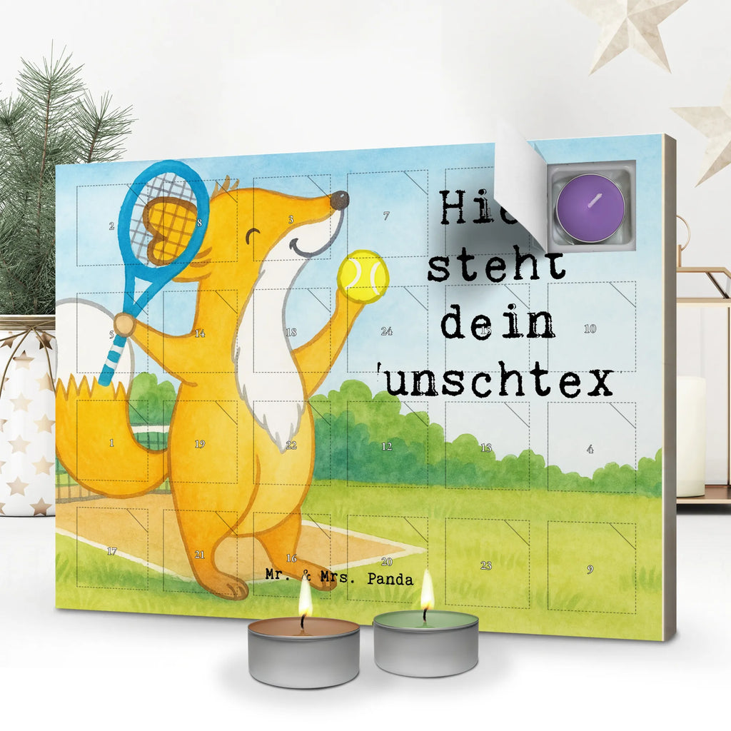 Personalisierter Duftkerzen Adventskalender Fuchs Tennis spielen Design Personalisierter Duftkerzen Adventskalender, Geschenk, Schenken, Sport, Sportart, Hobby, Danke, Dankeschön, Auszeichnung, Gewinn, Sportler, Ballsportart, Tennis Turnier, Tennisclub, Tennisverein, Tennis spielen