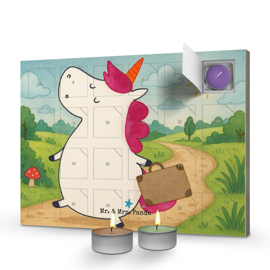 Scented candle advent calendar unicorn Suitcase Design unicorn, unicorns, traveling, adventure, suitcase, Unicorn, holiday present, traveler gift, travel, luggage
