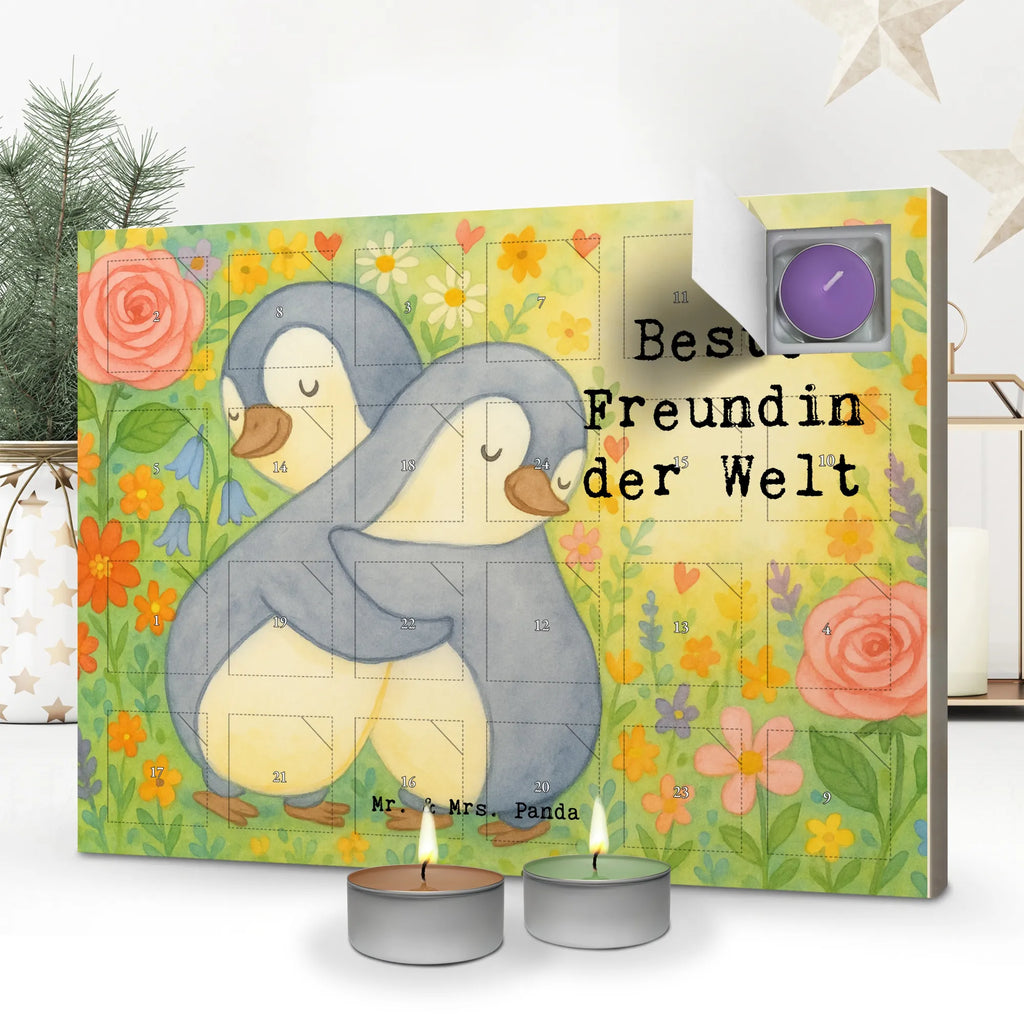 Scented candle advent calendar penguin Best girlfriend in the world Design for, thank you, gift, giving, birthday, birthday present, gift idea, souvenir, make you happy, gift tip, saying, best friend, anniversary, wife, best, girlfriends, bae, Girlfriend, friendship. Dearest, bff