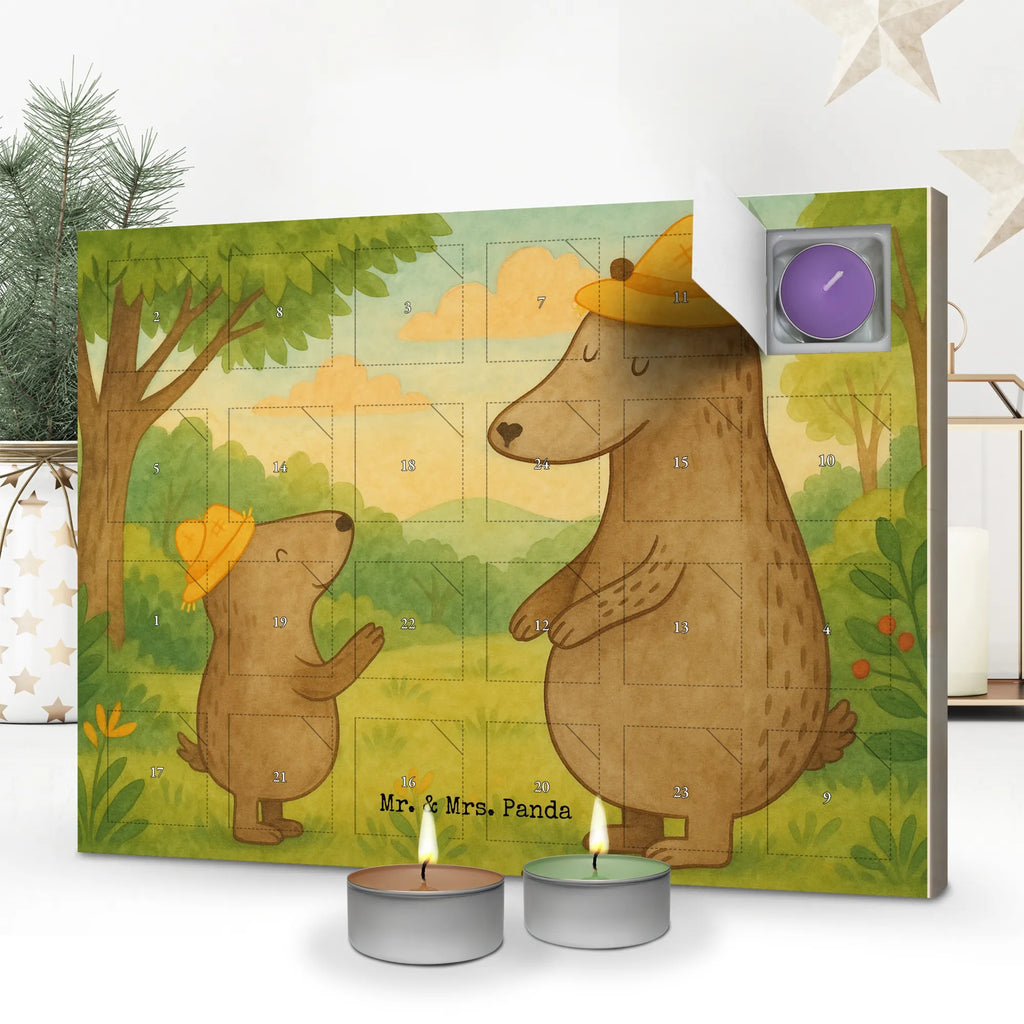 Scented candle advent calendar Bears with hats Design Family, Father's Day, Mother's Day, brother, sister, Mom, Dad, sons, daddy, son, family, dad, children, child, bear, father's day, father, role model, favourite person, father-son