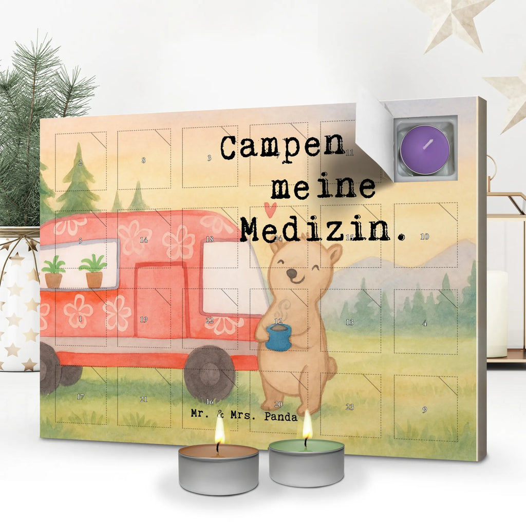 Scented candle advent calendar bear camper Design Gift, sport, hobby, giving, thank you, award, profit, athlete, Camping, Camper, RV, Vacation, Road Trip, Campground