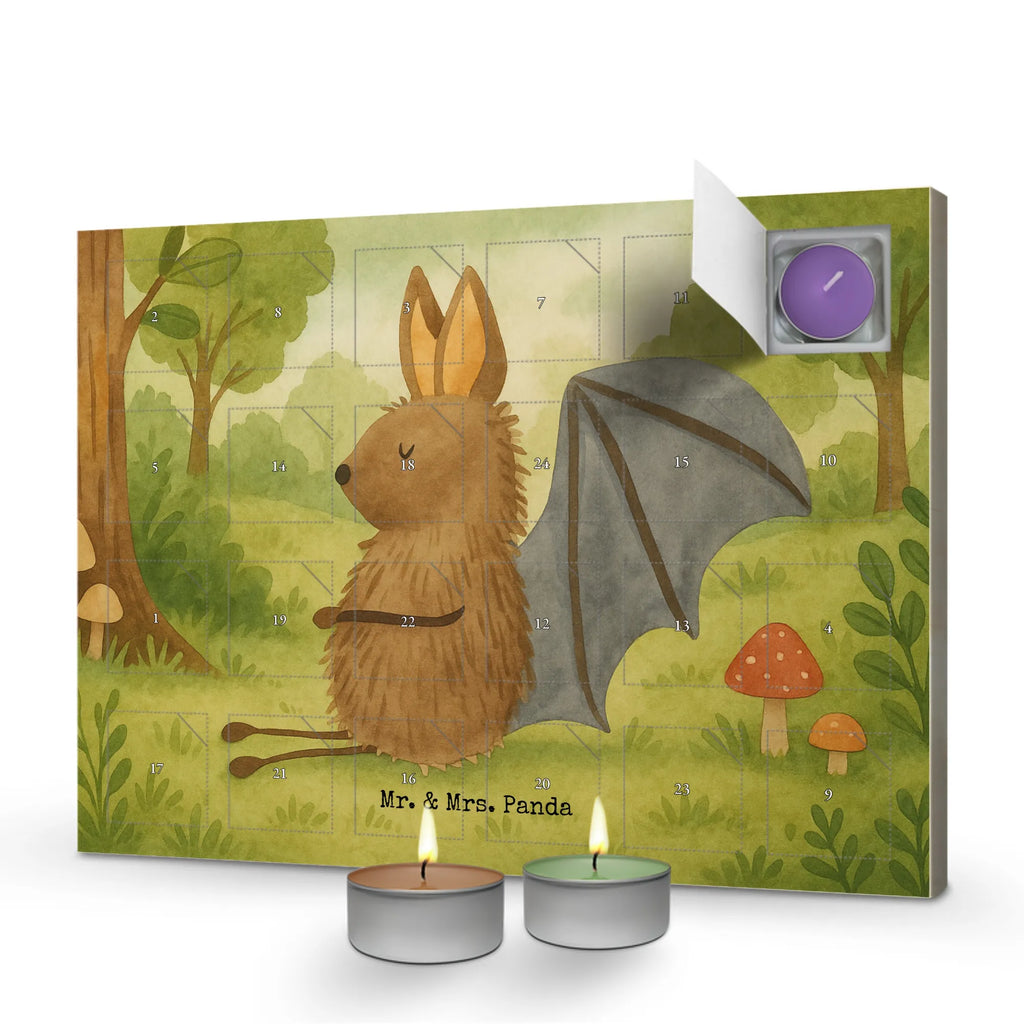 Scented candle advent calendar bat Sit Design small animals, cute, funny, cute animal motives, hand drawn, small world, funny sayings, good mood, happy, gifts, gift ideas, special gifts, animal lover, card, relax, bat, bats, motivation