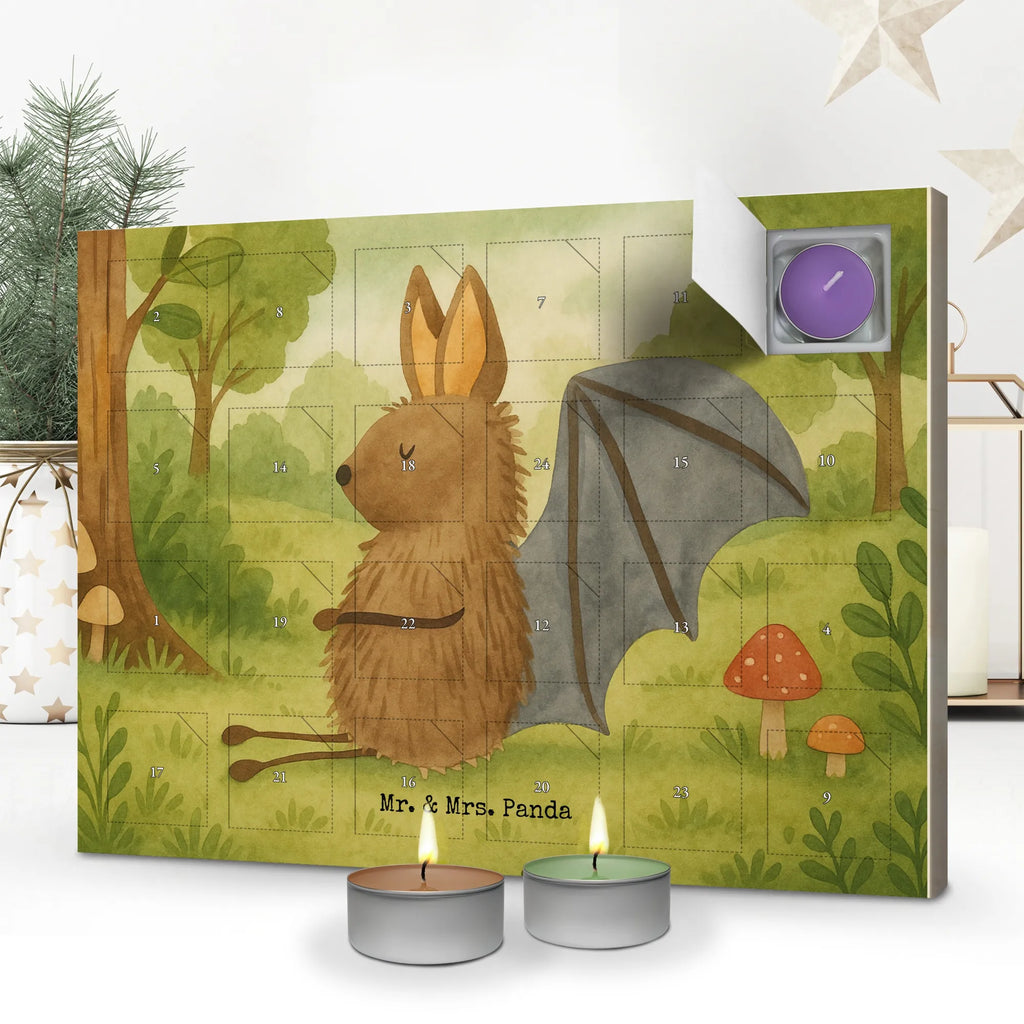 Scented candle advent calendar bat Sit Design small animals, cute, funny, cute animal motives, hand drawn, small world, funny sayings, good mood, happy, gifts, gift ideas, special gifts, animal lover, card, relax, bat, bats, motivation