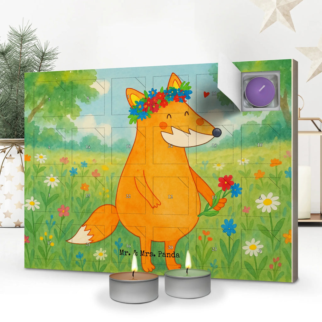 Scented candle advent calendar Fox Flower Design fox, foxes, forest wildlife, clever as a fox, animal lover, me, proof of love, joy, motivation, flowers, girlfriend, self-love, flower girl, love, flower, fox girl, girlfriends