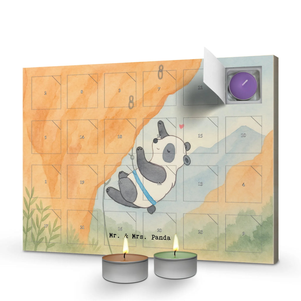 Scented candle advent calendar panda Climb Design Gift, sport, hobby, giving, thank you, award, profit, athlete, climbing sport, bouldering, indoor climbing, Climbing