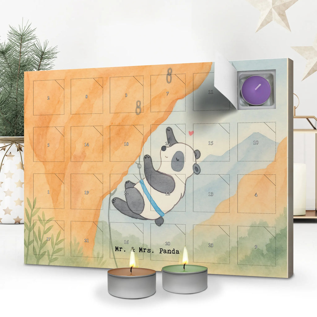 Scented candle advent calendar panda Climb Design Gift, sport, hobby, giving, thank you, award, profit, athlete, climbing sport, bouldering, indoor climbing, Climbing