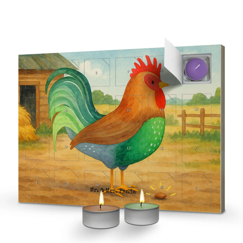 Scented candle advent calendar Faucet grain Design farm, farm animals, animals, corn, cock, eggs, hen, nature