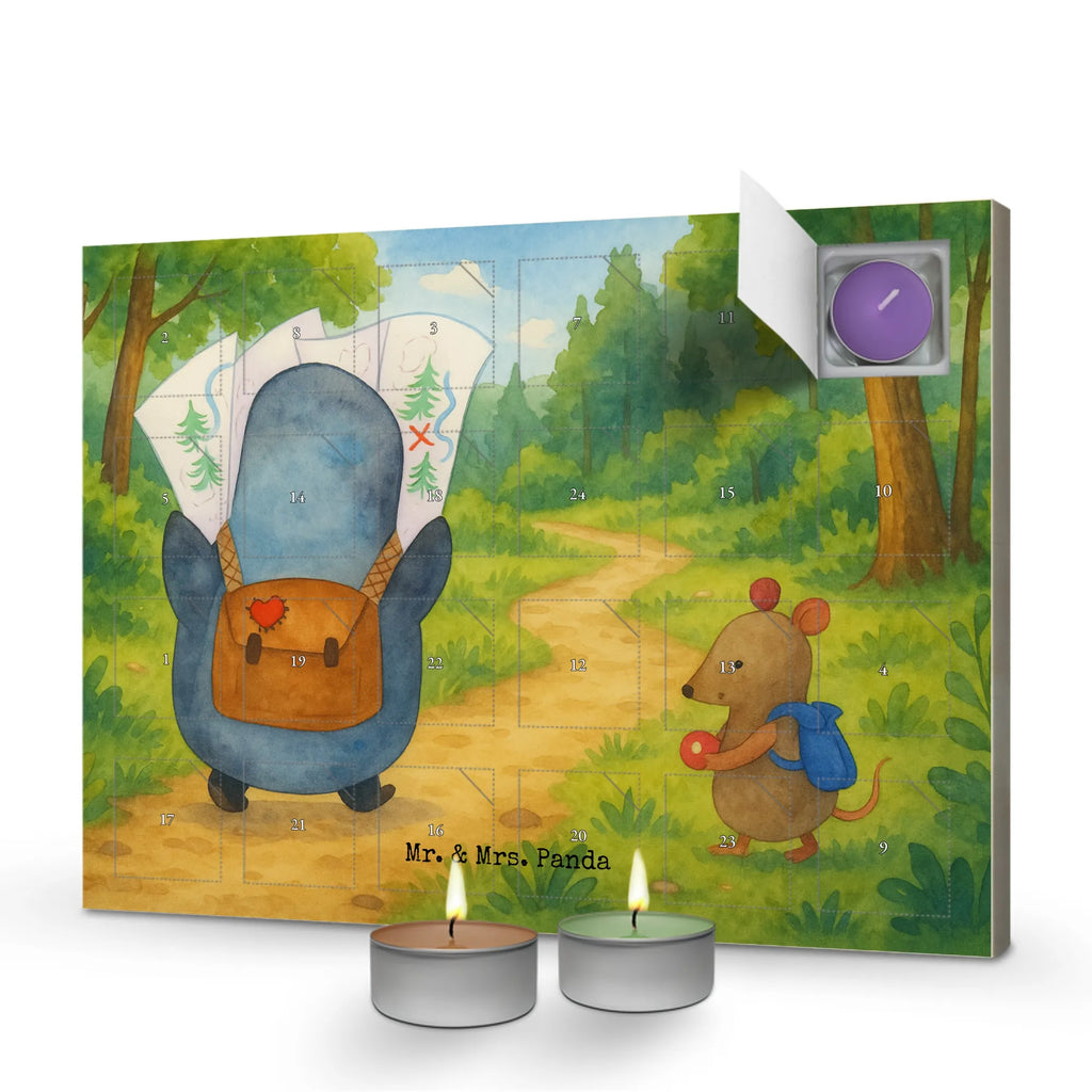 Scented candle advent calendar Penguin & Mouse Hiker Design Penguin, North Pole, Winter, Penguins, penguins, road trip, adventurer, penguin, excursion, wanderlust, adventure, hiking