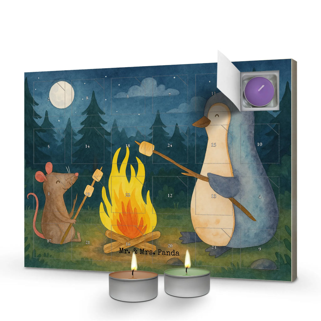 Scented candle advent calendar Penguin campfire Design Penguin, North Pole, Winter, Penguins, fire, mouse, work, life, office, marshmallows, motivation, job, everyday office life, life motto, love, barbecue, new start, life motivation, campfire, penguins
