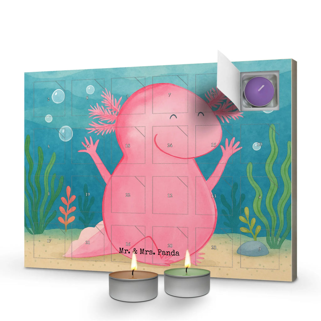 Scented candle advent calendar axolotl Hooray Design Axolotl, Axelotl, marine animals, Mexican walking fish, salamander, cheerful, amphibian, axolotl, motivation, tail, satisfaction, axolot, joy, fun