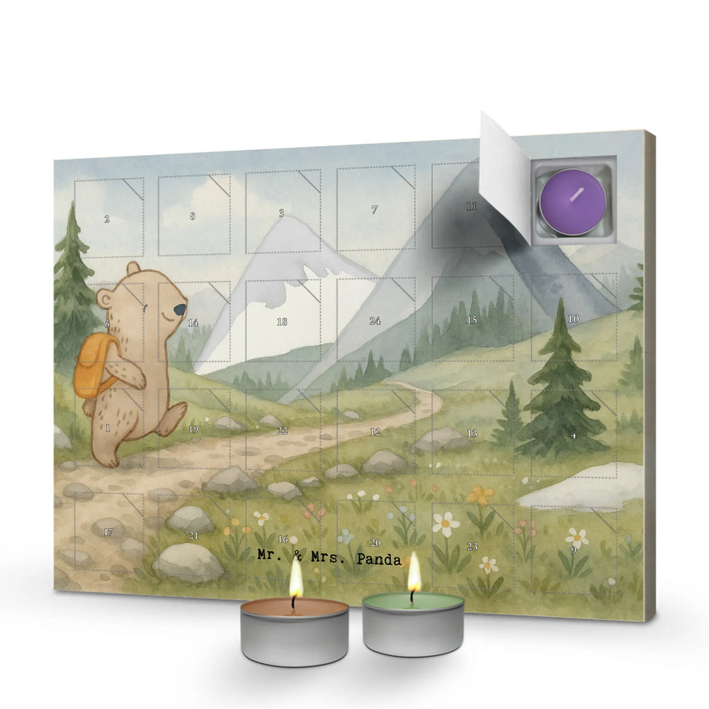 Scented candle advent calendar bear Rockclimbing Design Gift, sport, hobby, giving, thank you, award, profit, athlete, hiking, trekking, mountain sports, alpine hiking, alpinism, Mountaineering