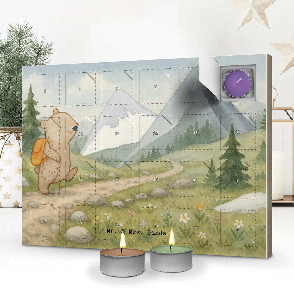Scented candle advent calendar bear Rockclimbing Design Gift, sport, hobby, giving, thank you, award, profit, athlete, hiking, trekking, mountain sports, alpine hiking, alpinism, Mountaineering