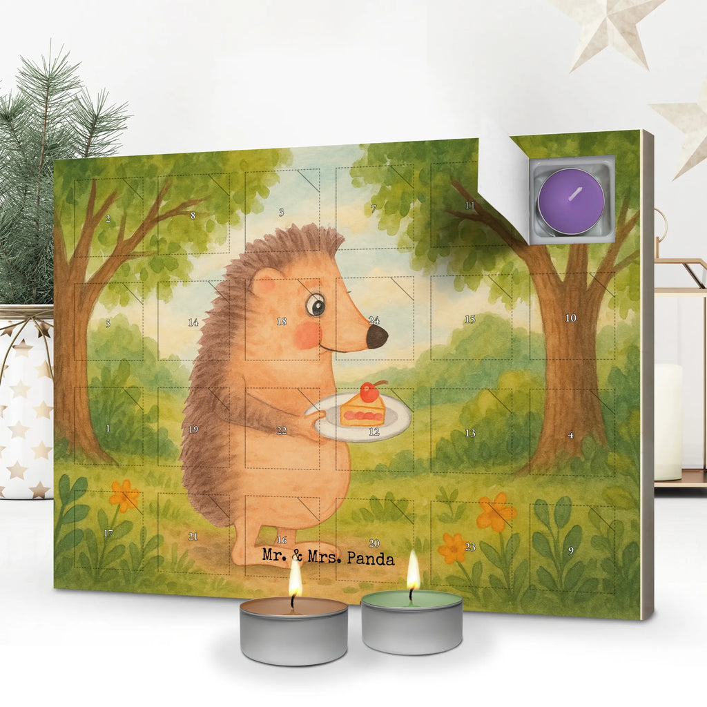Scented candle advent calendar Hedgehog piece of cake Design small animals, cute, funny, cute animal motives, hand drawn, small world, funny sayings, good mood, happy, gifts, gift ideas, special gifts, animal lover, card, food saying, cake, bake cake, baking gift, hedgehog, invitation party, birthday cake