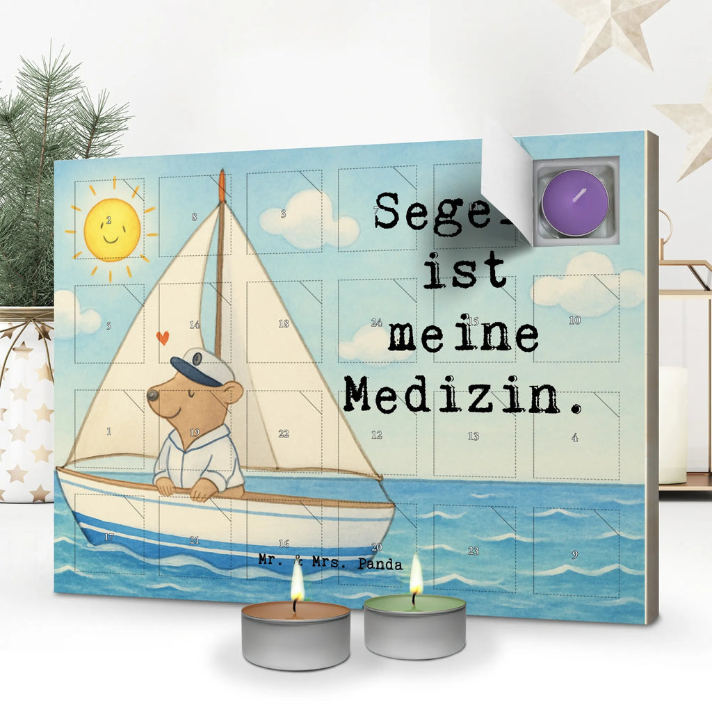 Scented candle advent calendar bear Sail Design Gift, sport, hobby, giving, thank you, award, profit, athlete, sailing, sailing school, sailing trip, sailing boat, yacht club