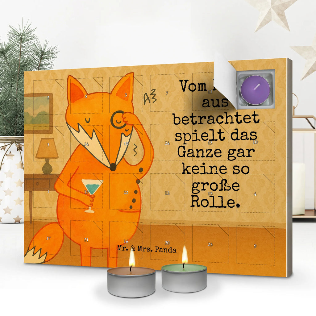 Scented candle advent calendar Fox lord Design fox, foxes, forest wildlife, clever as a fox, animal lover, motivation saying, saying funny, lovesickness gift, words of consolation, problem solving