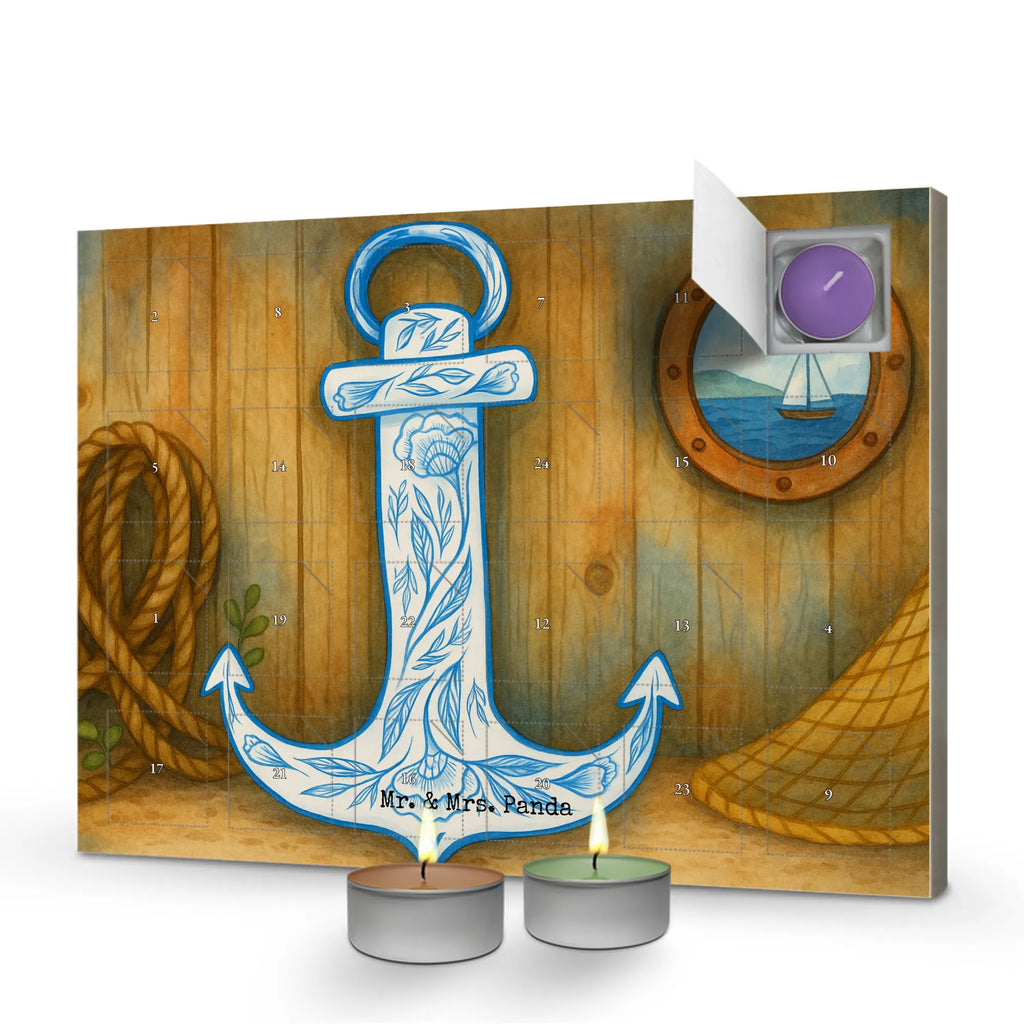 Scented candle advent calendar anchor Blue Design small animals, cute, funny, cute animal motives, hand drawn, small world, funny sayings, good mood, happy, gifts, gift ideas, special gifts, animal lover, card